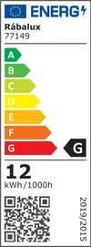 WENGEN kültéri álló LED 12W H70 fekete
