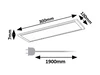 Tarelo pultmeg. LED6W, L30cm, ezüst