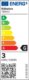 Socavi pultmeg. LED3W, D8cm, ezüst@