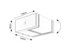 CUBBINGTON kültéri fali LED 10W L13cm