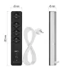 GOSMART hosszabbító 4 aljzat, 2m, kapcsolós, 1,5mm2 , USB-A, USB-C
