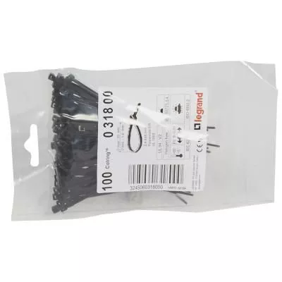 Kábelkötegelő 95x2,4 fekete 100db/csomag