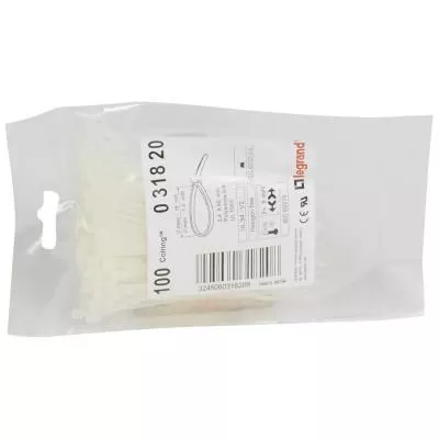 Kábelkötegelő 95x2,4 natúr 100db/csomag