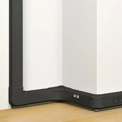DLP-S kábelcsatorna 80x50mm, fekete hajlékony fedéllel, PM45 szerelvényhez