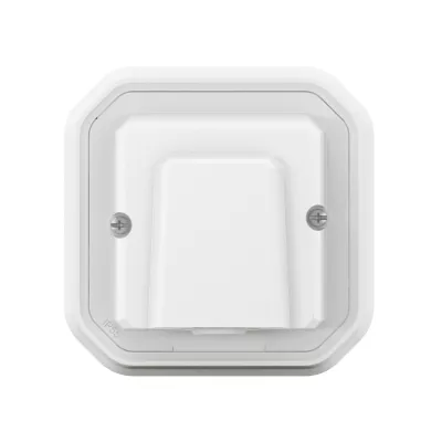 PLEXO kábelkivezető süllyesztett 5-13mm 16A, kerettel, komplett, fehér