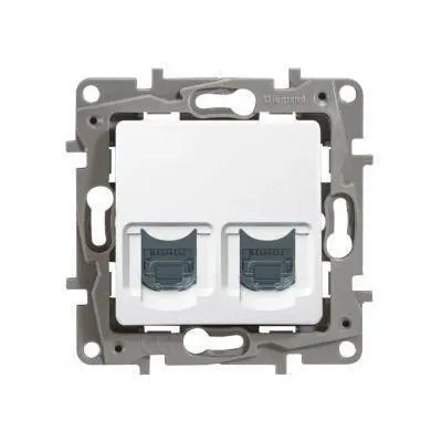 NILOÉ telefon 2xRJ45 CAT6 UTP alj fehér csavaros rögzítés