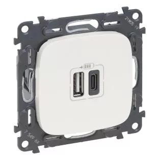 VALENA ALLURE USB A+C TÁP.5V 3A15W KETTŐS USB TÖLTŐALJ.+BEÉP.TÁPEGYSÉG