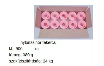 ZSINÓRBEFÚVÓ KÉSZÜLÉK ZSINÓR 900m