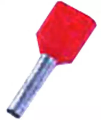 IKERÉRVÉGHÜVELY 2x1mm2 L:18mm PIROS