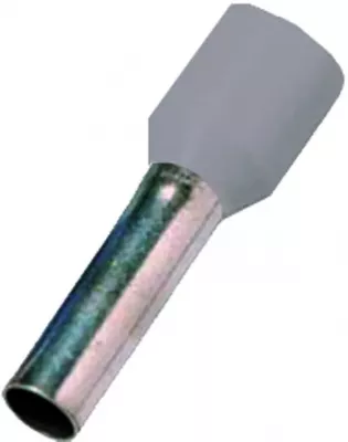 Szigetelt érvéghüvely 4.0mm2 szürke 4mm2 l=10mm szürke