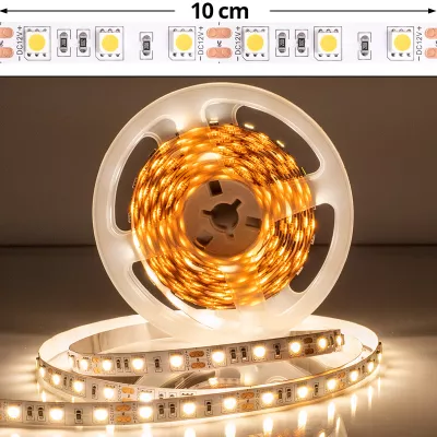 LED SZALAG 60LED IP20 4000K LED 5050-60 12V TERMÉSZETES FEHÉR