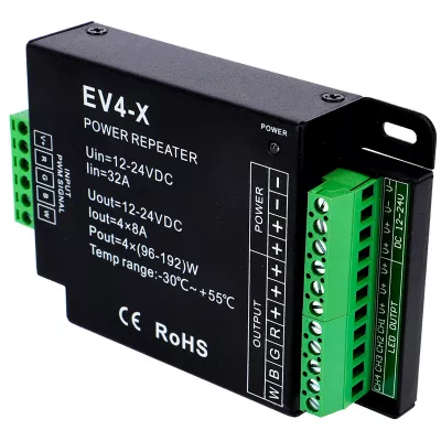 LED VEZÉRLŐ SKYDANCE EV4-X RGB+W 4CS 12-48V 8A 4 CSATORNÁS