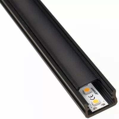 LED PROFILSÍN FEKETE .+ FEKETE FED 2m/db FEKETE FEDÉLLEL