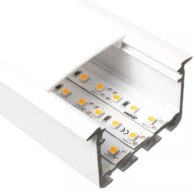 LED PROFILSÍN GIPSZKARTONBA XXL FEHÉR , OPÁL BÚRÁVAL