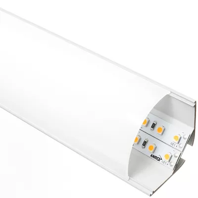 LED sarokprofil alp-016r alumínium fehér opál búrával 90°