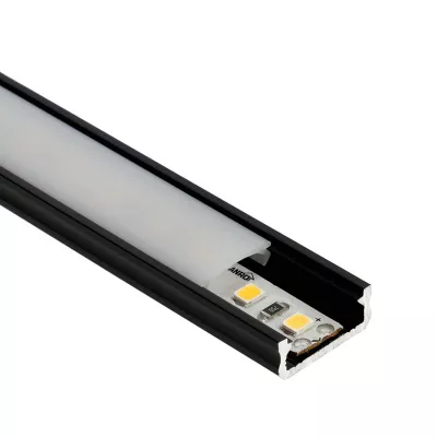 LED PROFILSÍN FEKETE ALU. OPÁL FED.