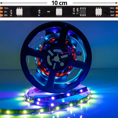 LED SZALAG 30LED IP20 DRGB 5M / TEKERCS !!