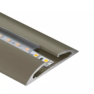 LED PROFILSÍN ÁTLÁTSZÓ FEDŐVEL 2M RETO INOX