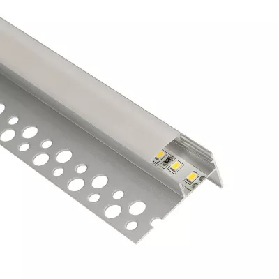 LED PROFILSÍN TILE-EDGE Ezüst 2fm Lépcsővilágító profil Opál búrával