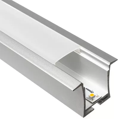 LED PROFILSÍN GIPSZKARTONBA 2M+OPÁL ALP-031 EZÜST