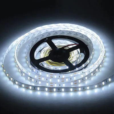 LED szalag 120LED IP20 hideg fehér 9,6W 6-6500K 3528 fehér nyákos