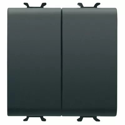 DUPLA VÁLTÓKAPCSOLÓ 106+6 1P 16AX 2M SZATÉN FEKETE CHORUSMART