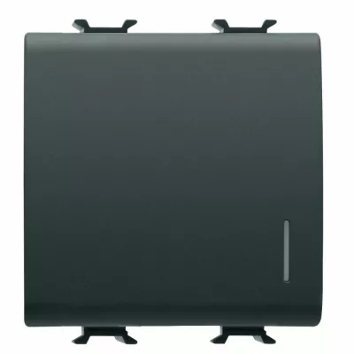 NYOMÓGOMB 1P NO 16A JELZŐFÉNYEZHETŐ SZATÉN FEKETE CHORUSMART