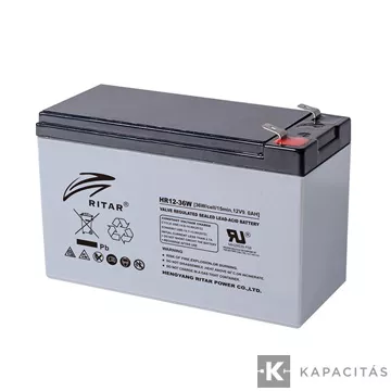 ÓLOMAKKUMLÁTOR ZÁRT 12V 36W F2 nagy áramú zárt ólomakkumulátor