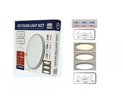 MENNYEZETI LÁMPA 12/18/24W IP40(CCT) TUNGSRAM