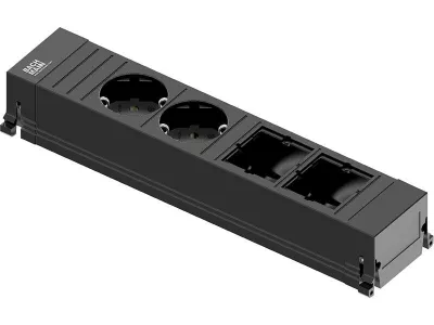Dugaljsáv 2x230V+ 2 üres