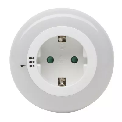 LED éjszakai fény alkonykapcs.dugalj kapcsolóval 3,68w kerek 9 LED színes