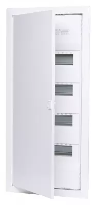 JUMBO48+8 süllyesztett elosztószekrény fém ajtóval, rugós sorkapoccsal