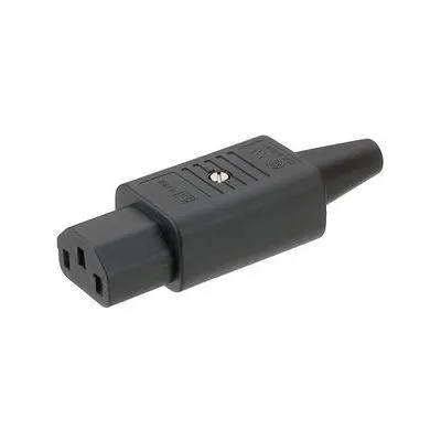 Ipari csatlakozó apa 3P 10A/250VAC fekete