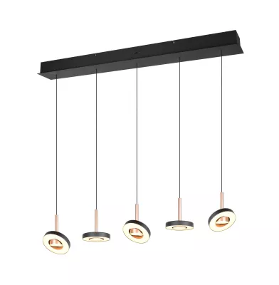 GUANO Függ. 5x8W LED 850lm k.barna
