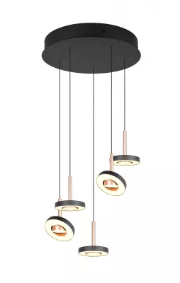 GUANO Függ. 5x8W LED 850lm k.barna