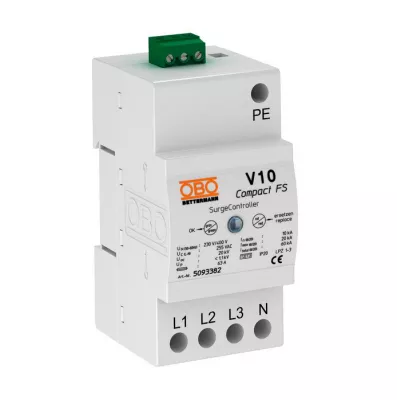 TÚLFESZ.LEV. V10COMPAC 255V T2+T3 TJ TÁVJELZÉSSEL