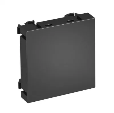 Vakfedél 1/1 modul  M45 szürkésfekete