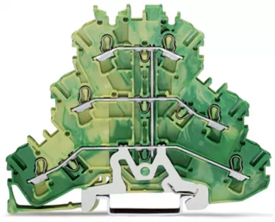 WAGO földelő sorkapocs 3 emeletes 2,5mm zöld/sárga