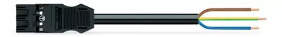 Csatlakozó kábel 3 pólusú 1m dugó/nyílt végű 3 pólusú