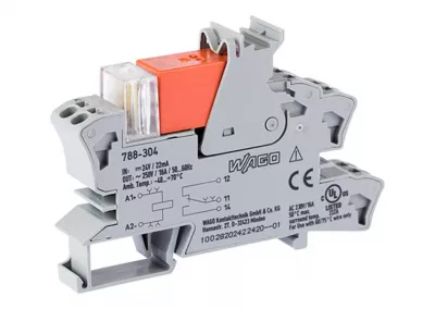 RELÉMODUL 24V DC, 1 VÁLTÓÉRINTKEZŐ PIROS ÁLLAPOTJELZÉS , HATÁRÁRAM 16A