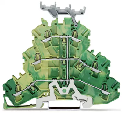 WAGO 3 emeletes 6 vezetékes átmenő kapocs zöld/sárga