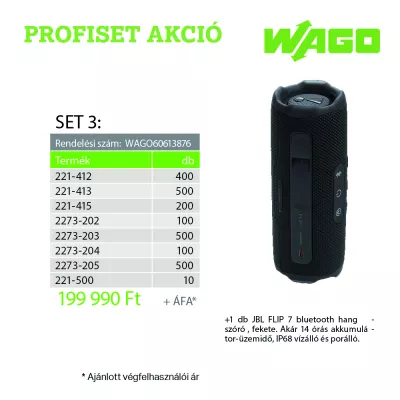 WAGO AKCIÓS EGYSÉGCSOMAG SET-3 @ 60613876
