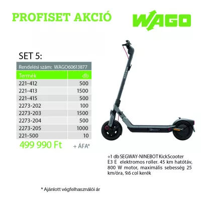 WAGO AKCIÓS EGYSÉGCSOMAG SET-5 @ 60613877
