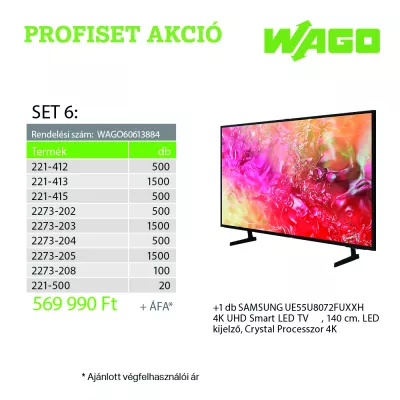 WAGO AKCIÓS EGYSÉGCSOMAG SET-6 @ 60613884