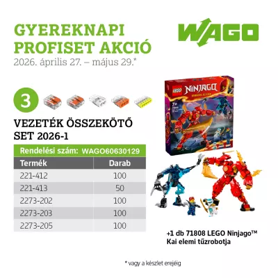 WAGO AKCIÓS EGYSÉGCSOMAG@ GYEREKNAPI PROFISET