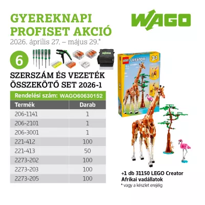 WAGO AKCIÓS EGYSÉGCSOMAG@ GYEREKNAPI PROFISET