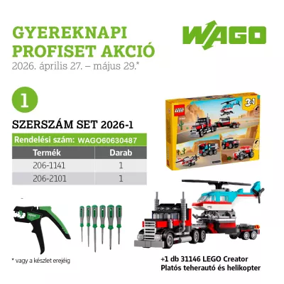 WAGO AKCIÓS EGYSÉGCSOMAG@ GYEREKNAPI PROFISET