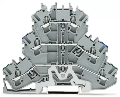 WAGO emeletes sorkapocs 2,5mm földelő vezetékes/átmenő/átmenő szürke
