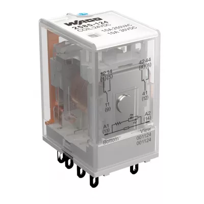 RELÉ 24V DC 2 VÁLTÓÉRINTKEZŐ 6A 2585-124