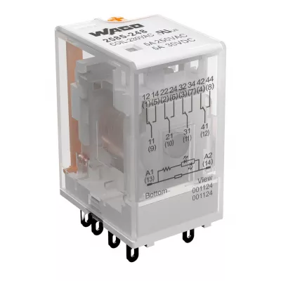 RELÉ 230V AC 4 VÁLTÓÉRINTKEZŐ 5A 2585-248